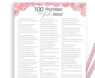 100 promises of God printable 2 1