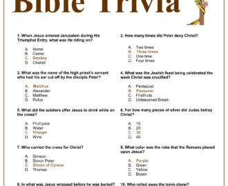 16 Best Printable Christmas Bible Trivia Printablee
