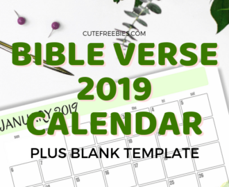 2020 Bible Verse Calendar Free Printable Free Bible Christian