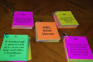 A Day In The Life Of This Mom ABC Bible Verse Flash Cards