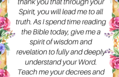 A prayer before reading the Bible 1