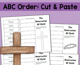 ABC Order Worksheet Cut And Paste The Resurrection Of Christ