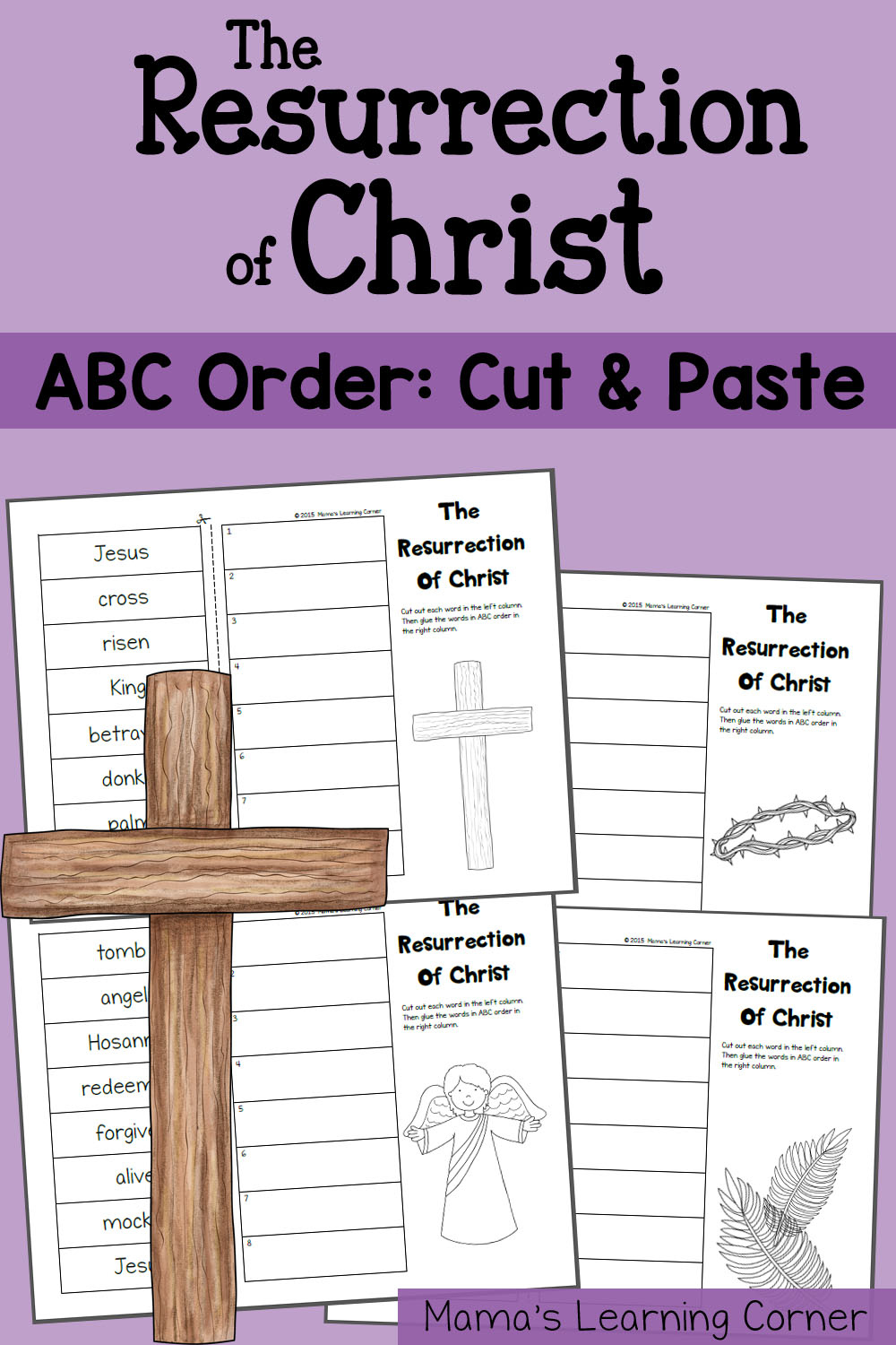 ABC Order Worksheet Cut And Paste The Resurrection Of Christ 