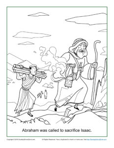 Abraham Was Called To Sacrifice Isaac Coloring Page Children 39 s Bible