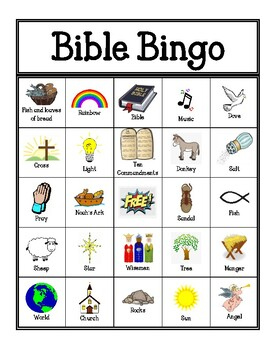 Bible Bingo With Words And Pictures By Small Friends TpT