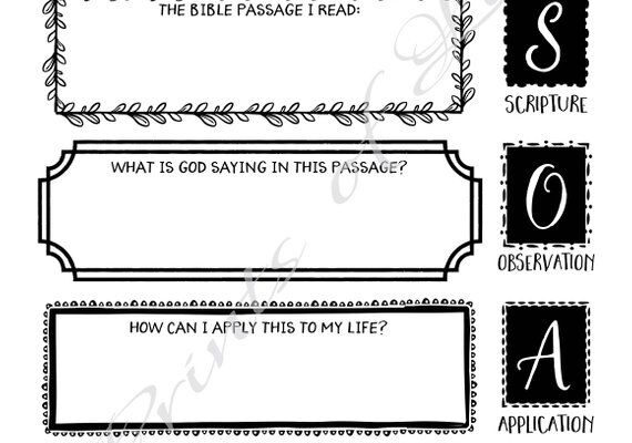 Bible Study Journal Notes For Teens PDF Printable Instant Download