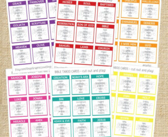 Bible Taboo Game 54 Cards PDF Instant Download Printable Taboo