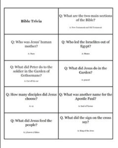 Bible Trivia By Frugal Homeschoolers Teachers Pay Teachers