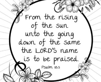 Bible Verse Adult Coloring Page Psalm 113 3 By FIDbyCourtney Bible