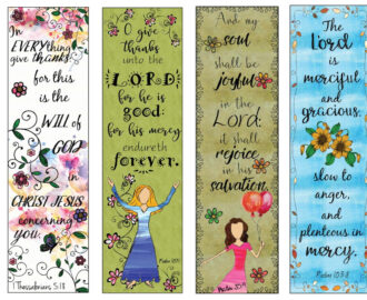 Bible Verse Bookmarks On Thankfulness DIY Full Color Print And Etsy