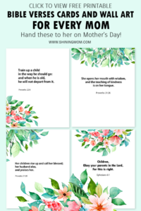 Bible Verses About Mothers Free Printable Wall Art