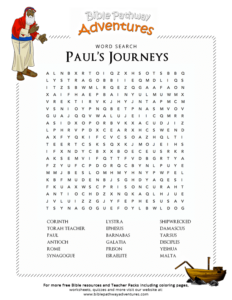 Bible Word Search Paul 39 s Journeys Free Download
