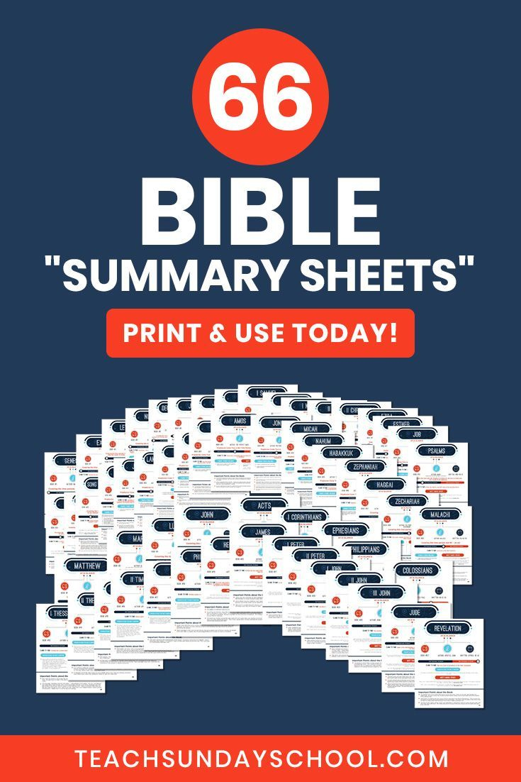 Books Of The Bible At a Glance Printables Teach Sunday School In 2020 
