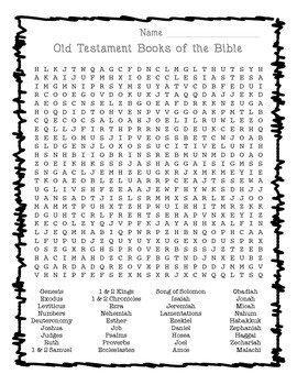 Books Of The Bible Word Search By Ready Now Consulting TpT