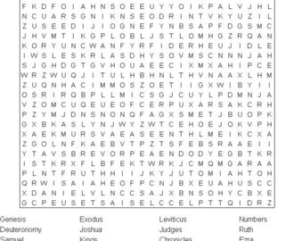 Books Of The Bible Word Search Put This In With Their Pre registration