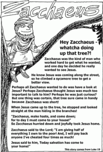 Christian Activity Sheets Zacchaeus