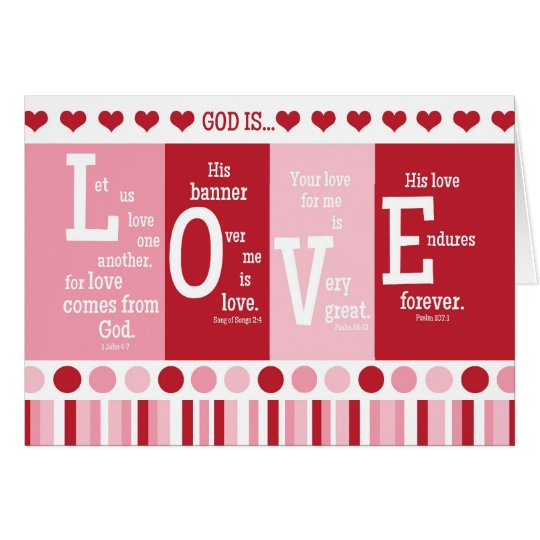 Christian Valentine Card quot God Is LOVE quot Bible Verse Zazzle