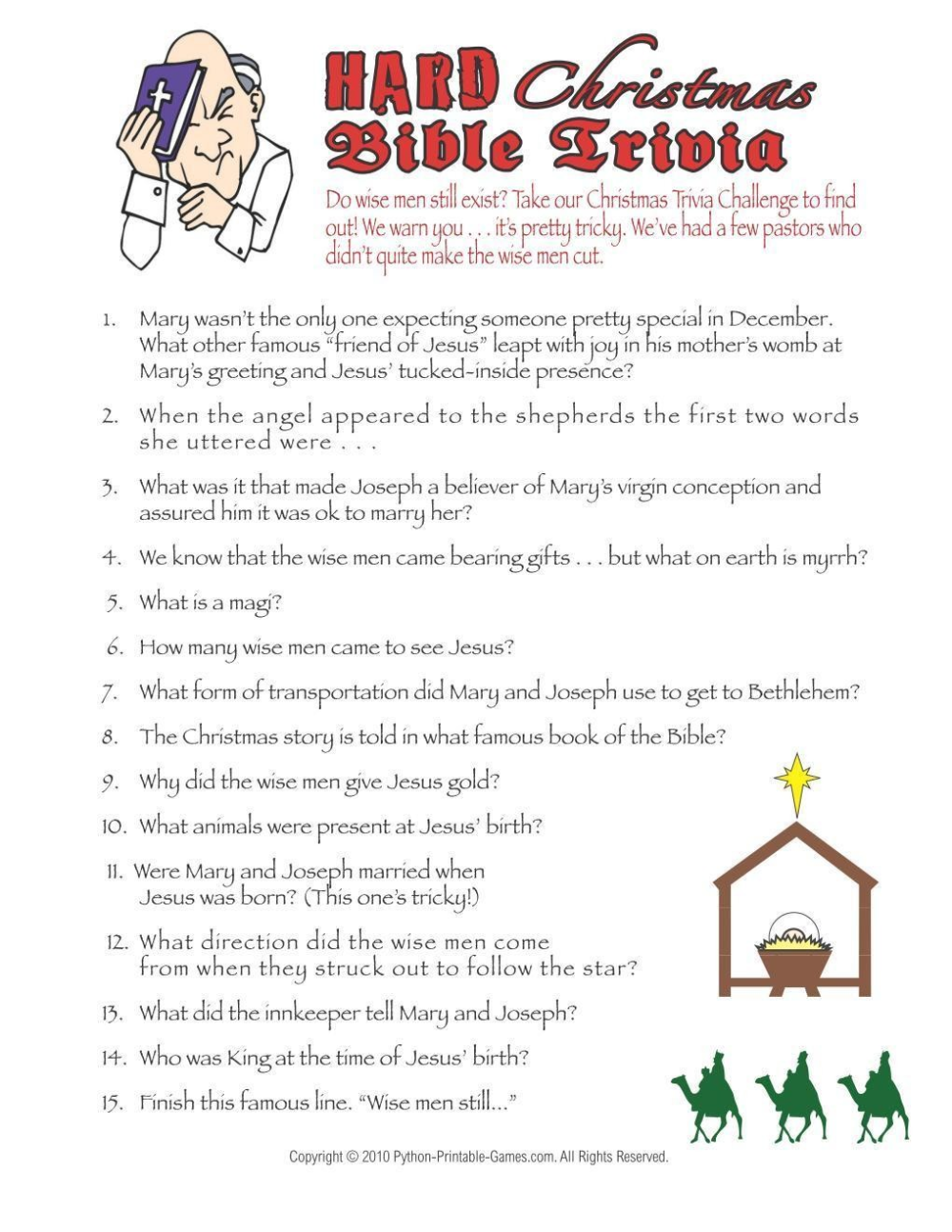 Christmas Christmas Hard Bible Trivia Game In 2020 Christmas Trivia 