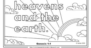 Coloring Pages For Kids By Mr Adron Free Genesis 1 1 Print And Color