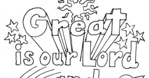 Coloring Pages For Kids By Mr Adron Great Is Our Lord Psalm 147 5
