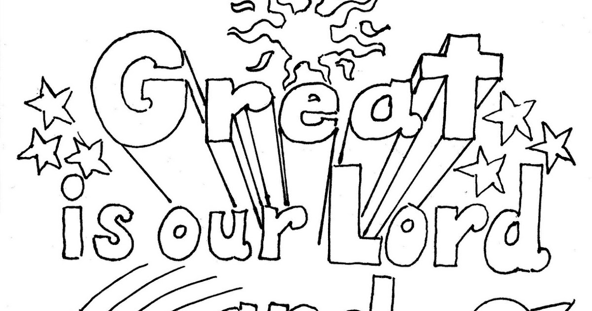 Coloring Pages For Kids By Mr Adron Great Is Our Lord Psalm 147 5 