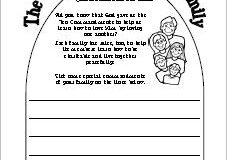 Commandments Of My Family Worksheet That Resource Site