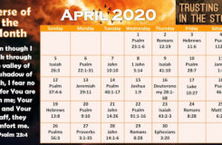 Daily Verses Calendar APRIL 2020 Printable Version