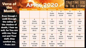 Daily Verses Calendar APRIL 2020 Printable Version