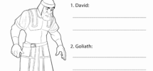 David And Goliath Free Bible Worksheet And Coloring Page Printable