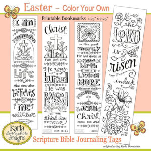 EASTER Color Your Own Jesus Is Alive Bible Bookmarks Bible Etsy