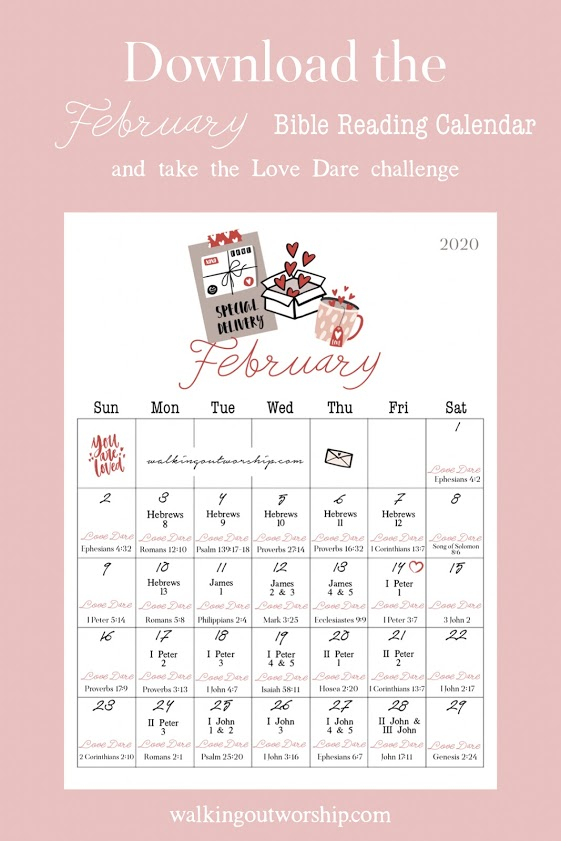 February Bible Reading Plan Calendar And Love Dare Women 39 s Bible 