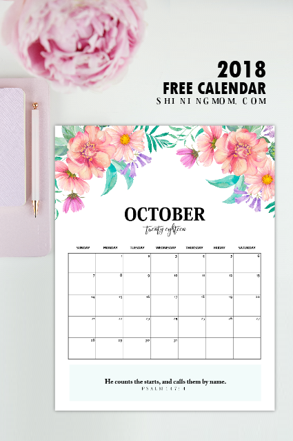 FREE 2019 Calendar Printable With Bible Verses To Inspire You 