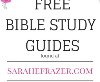 Free Bible Study Guides Sarah E Frazer