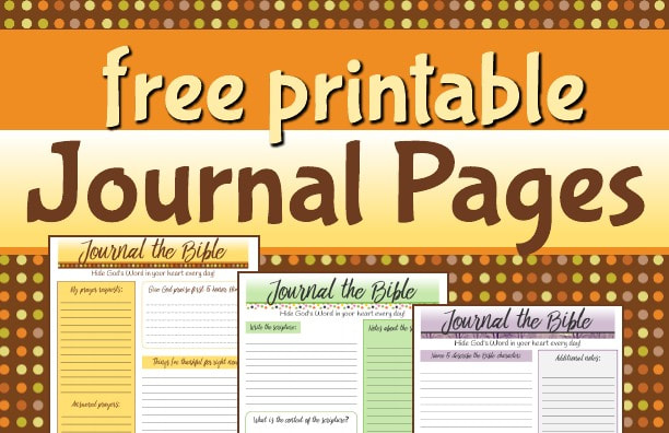 Free Christian Education Printable PDF Resources 123 Journal It 