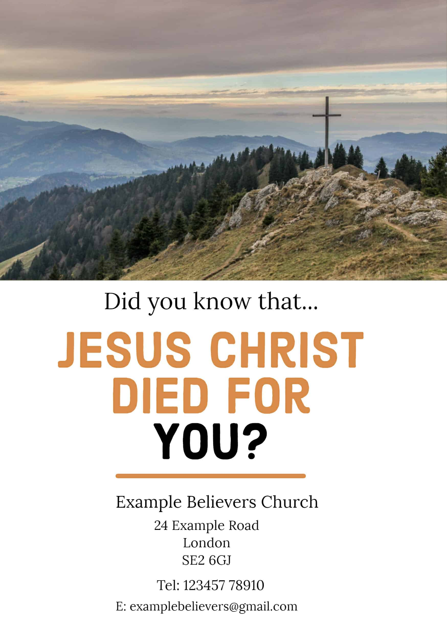 Free Customised Gospel Tract Free Gospel Tracts