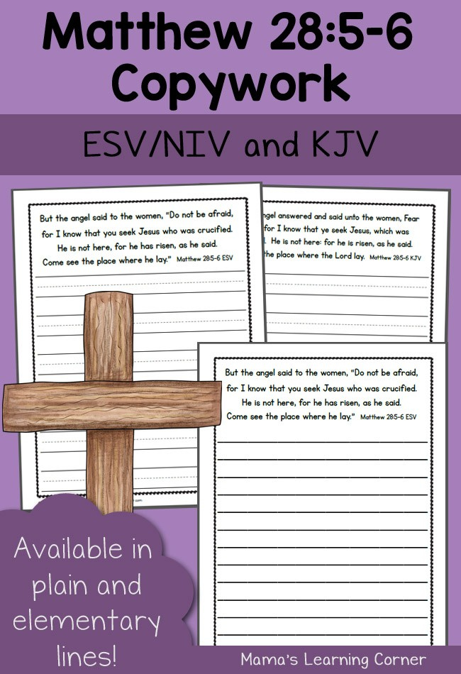 FREE Easter Verse Copywork Pages Free Homeschool Deals