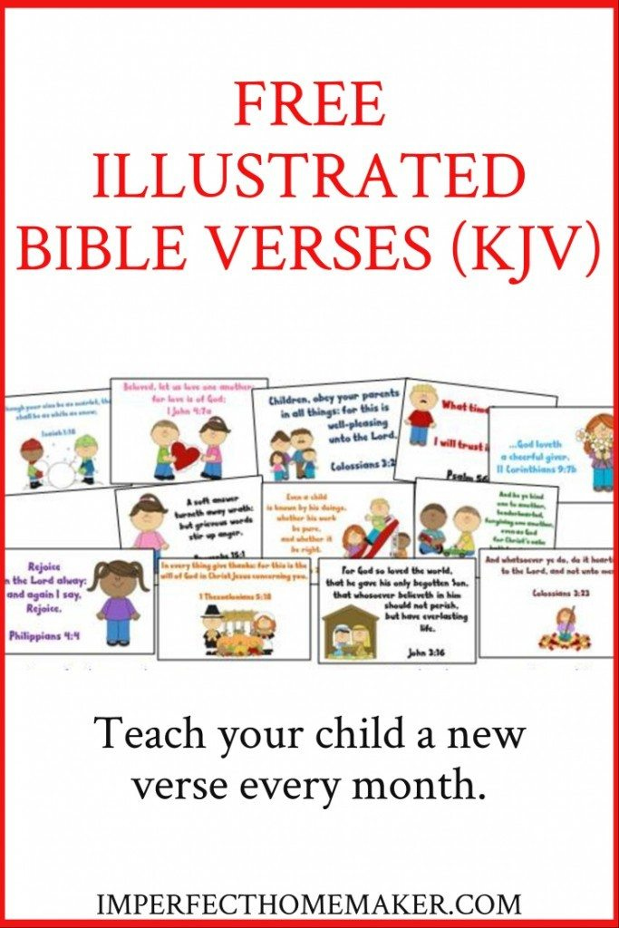 Free Illustrated Bible Verses KJV Imperfect Homemaker