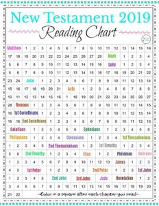 FREE New Testament Reading Chart The Everything Tribe Read Bible