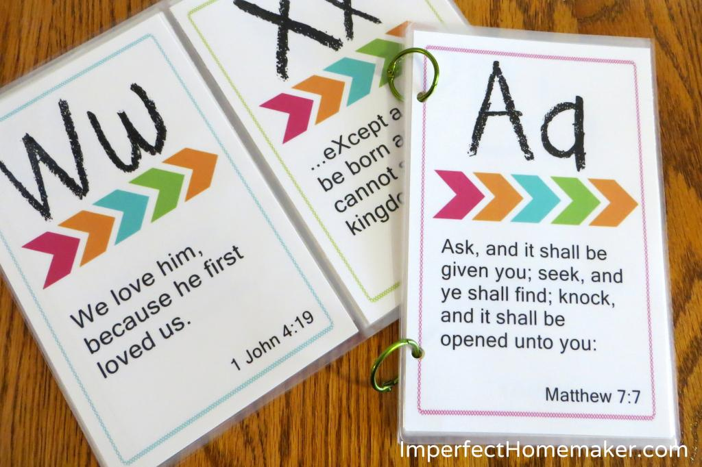 Free Printable ABC Bible Memory Verses For Preschoolers Free 