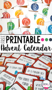 Free Printable Advent Calendar Sara J Creations
