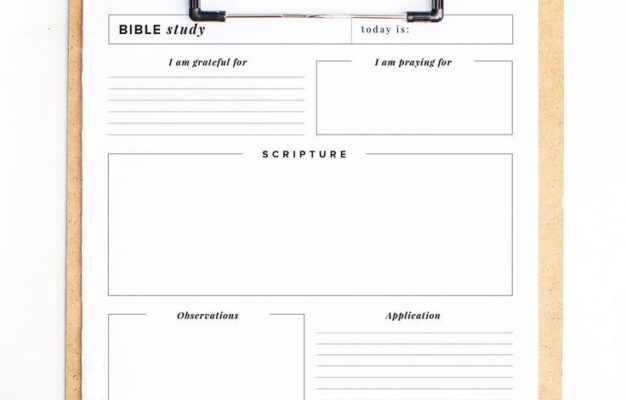 Free Printable Bible Study Planner SOAP Method Bible Study Worksheet