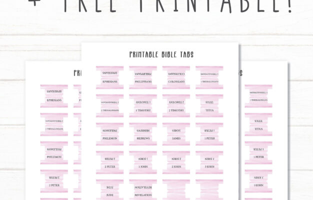 FREE Printable Bible Tabs With Instructions My Printable Faith