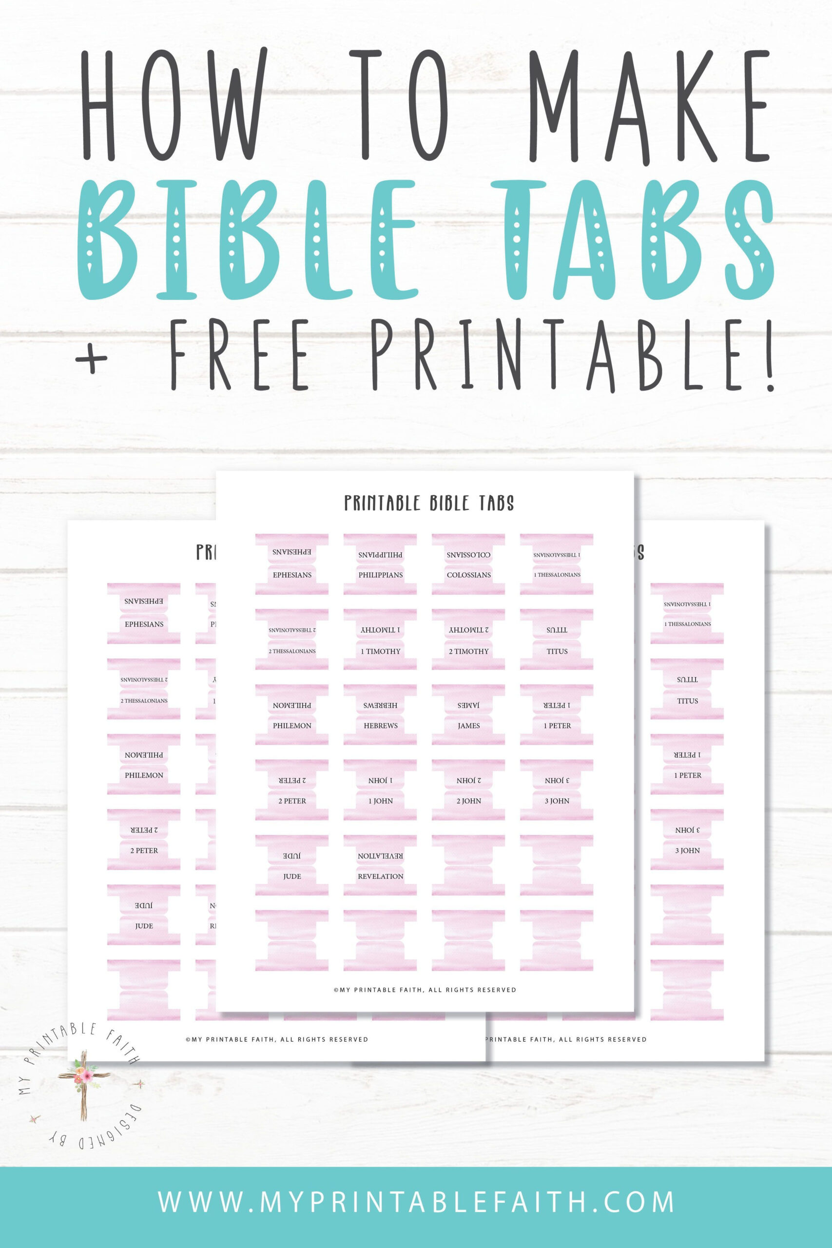 FREE Printable Bible Tabs With Instructions My Printable Faith 