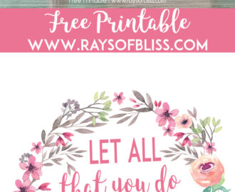 Free Printable Bible Verse Printable Let All That You Do Be Done In Love