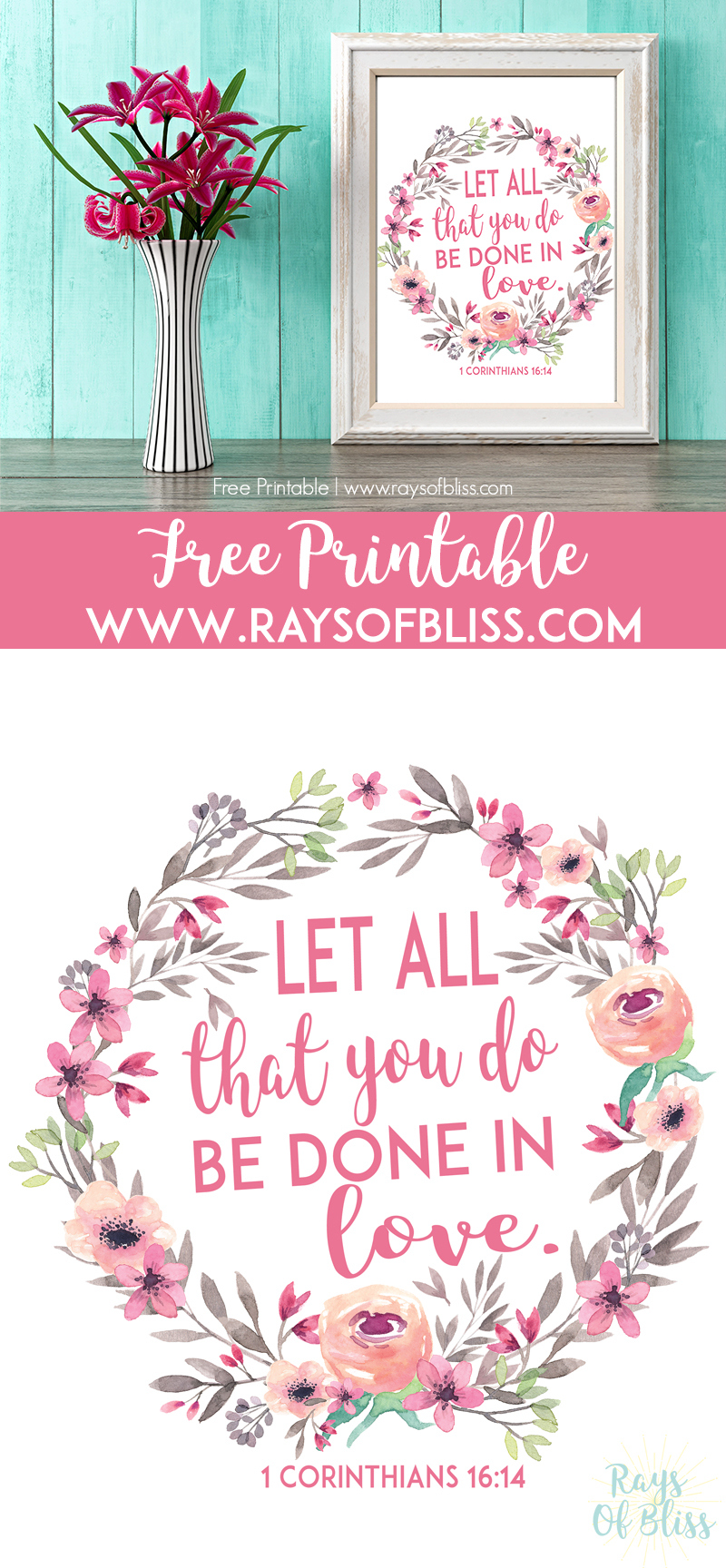 Free Printable Bible Verse Printable Let All That You Do Be Done In Love 