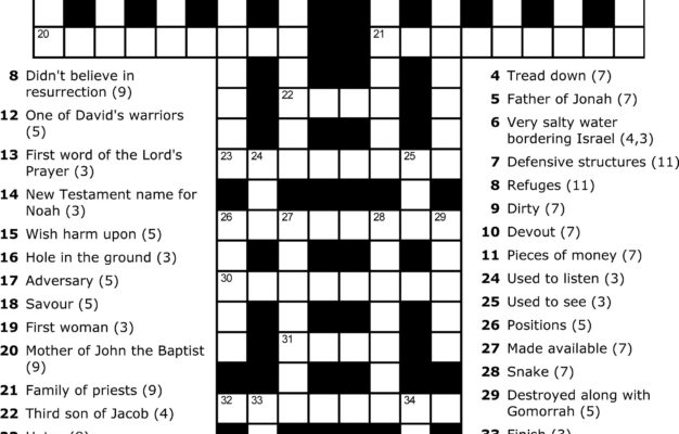 Free Printable Easter Crossword Puzzles For Adults Printable