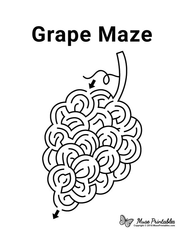 Free Printable Grape Maze Download It From Https museprintables 
