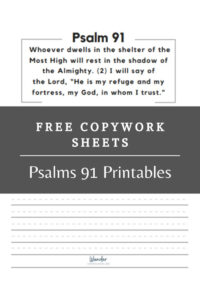 Free Psalm 91 Copywork Print And Cursive In 2020 Bible Lessons
