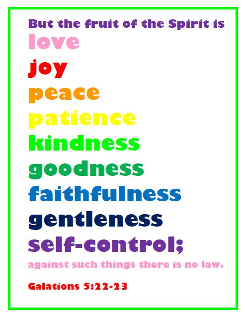 Fruit Of The Spirit Printable This Simple Home