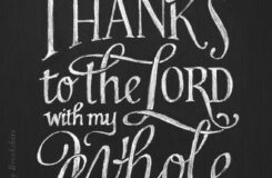 Give Thanks Chalkboard Art Print Bible Verse 8x10